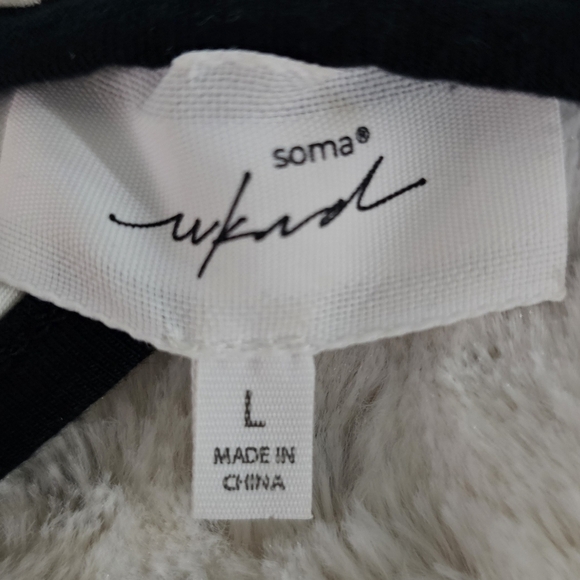 Soma Maxi Striped Rayon Spandex Tank Dress Black and White Racer Back Size Lg - Picture 11 of 14